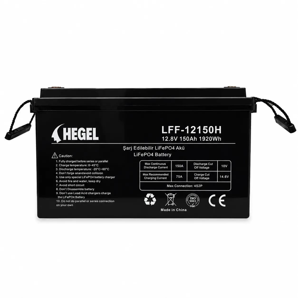 HEGEL LİFEPO4 LİTYUM AKÜ 12.8V 150AH