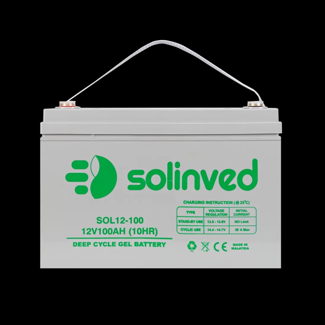 Solinved 12 V 100Ah Jel Akü
