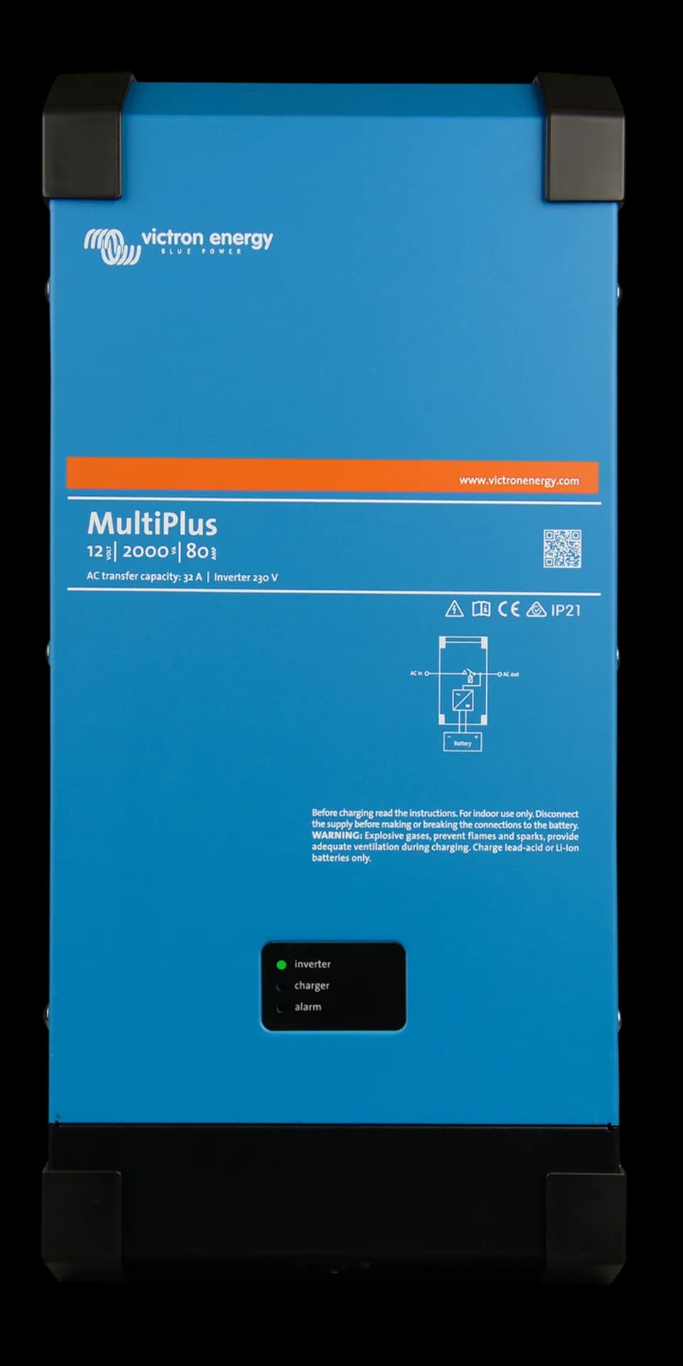 Victron İnvertör/Şarj Cihazı MultiPlus 12/2000/80-32 Inverter/Charger (PMP122200000)