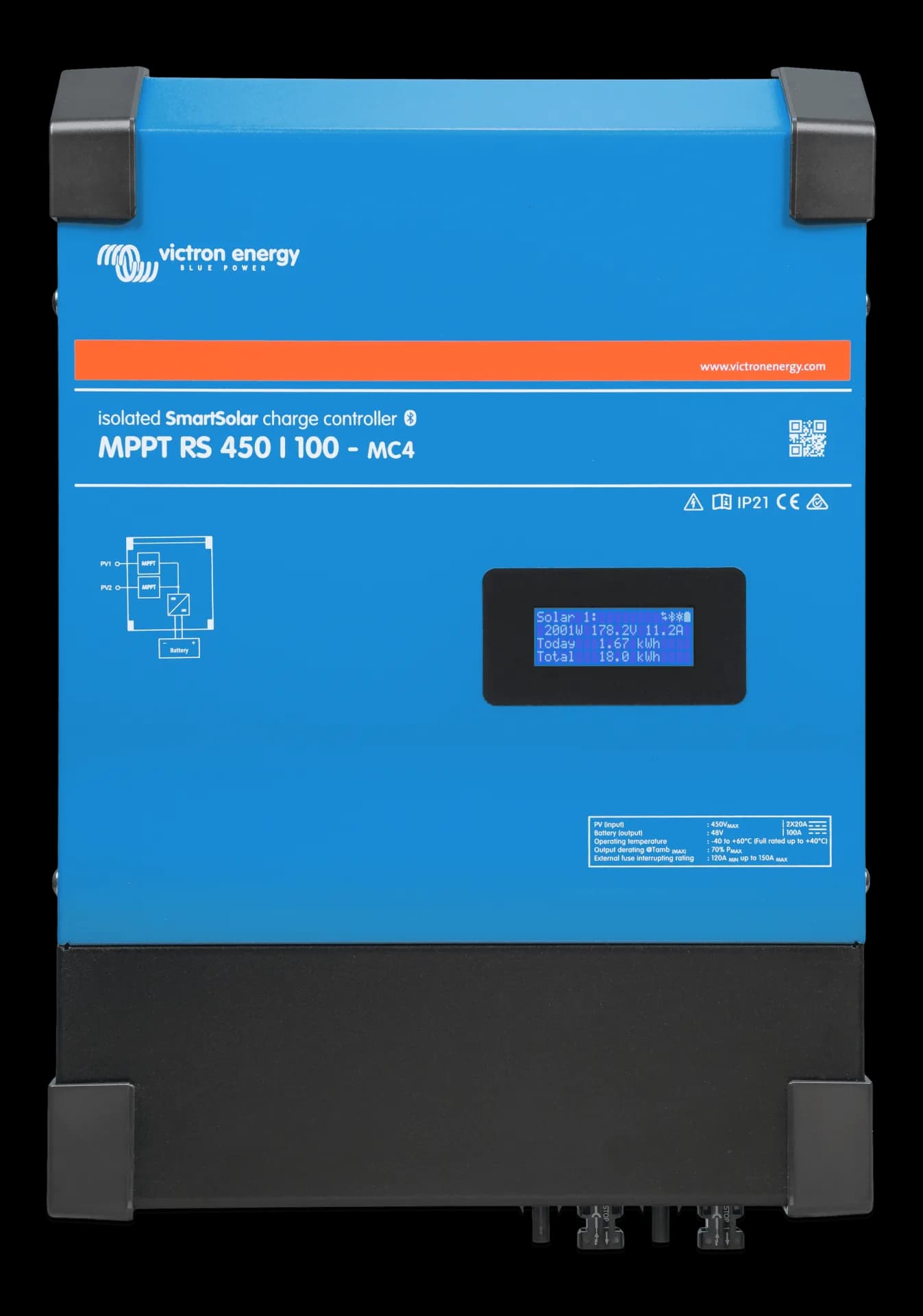 Victron Solar Şarj Kontrol Cihazı SmartSolar MPPT RS 450/100-MC4 Charge Controller (SCC145110512)
