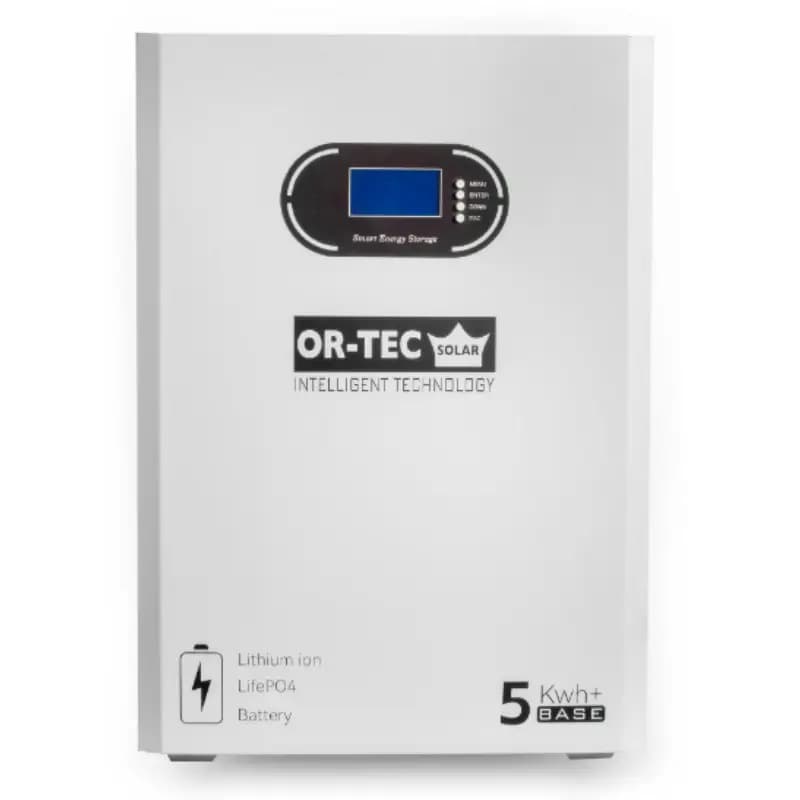 Ortec 51.2 V 100 Ah Truva Serisi Lityum LiFePO4 Batarya Duvar Tipi
