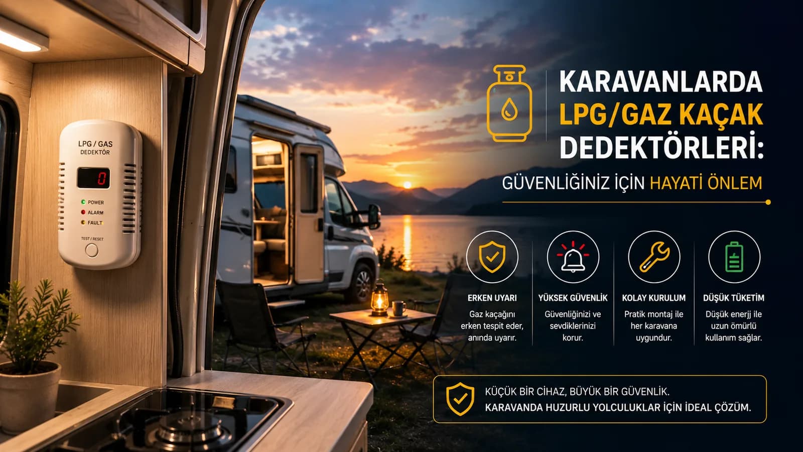 Karavanlarda LPG/Gaz Kaçak Dedektörleri: Güvenliğiniz İçin Hayati Önlem