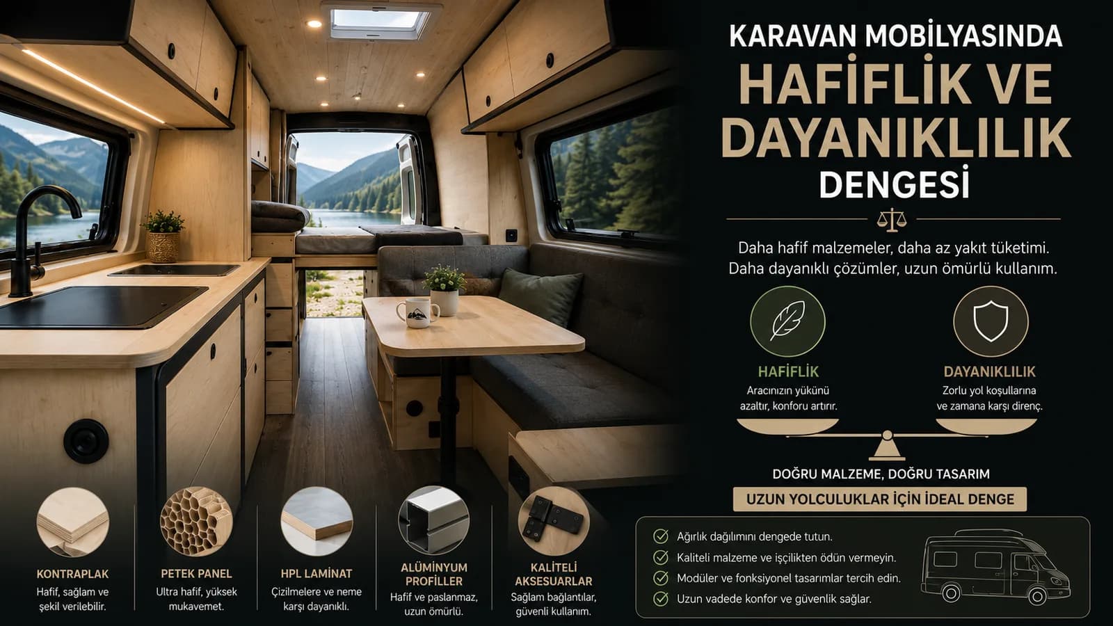 Karavan Mobilyasında Hafiflik ve Dayanıklılık Dengesi