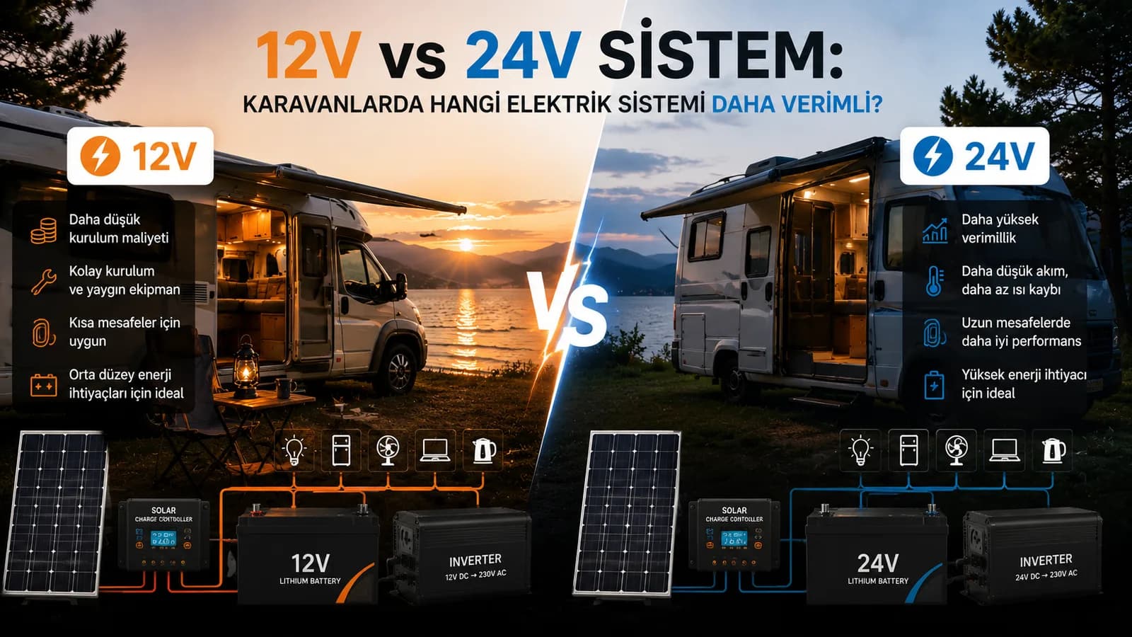 12V vs 24V Sistem: Karavanlarda Hangi Elektrik Sistemi Daha Verimli?